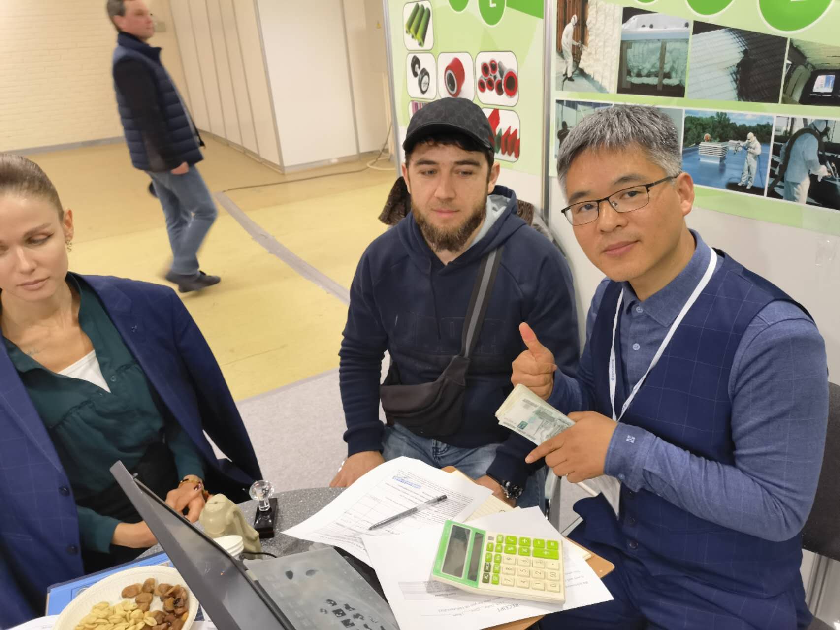 Overseas buyer visiting BlendPolyol factory