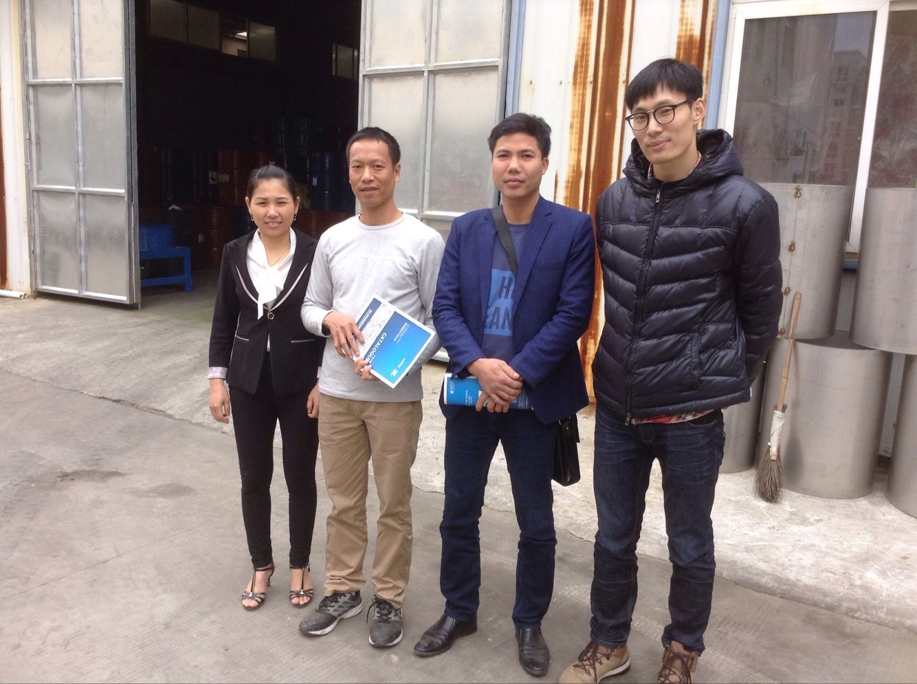 Overseas buyer visiting BlendPolyol factory