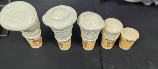 Foam density under different Accelerator 1 adding level