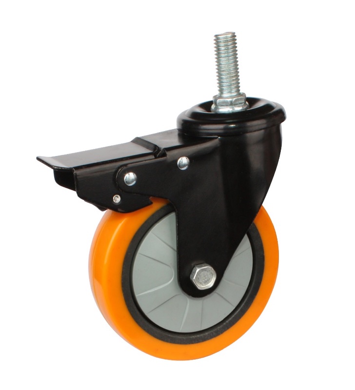 Industrial polyurethane caster wheel 5-inch stem