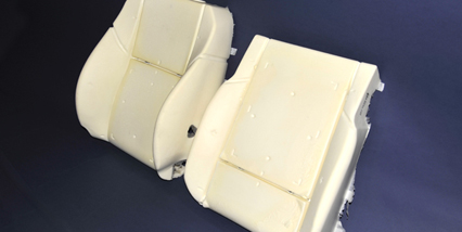 Molded PU car seat foam cushion and backrest