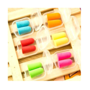 Colorful PU foam earplugs in cases