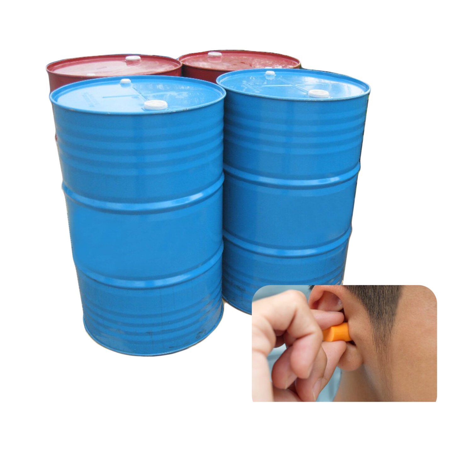 PU earplug foam raw material drums and insertion