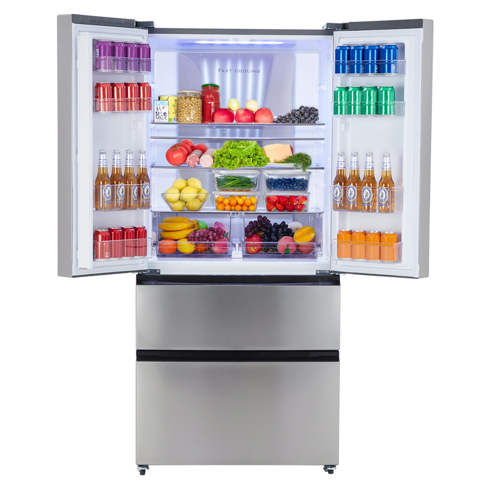 French-door refrigerator insulated with rigid PU foam