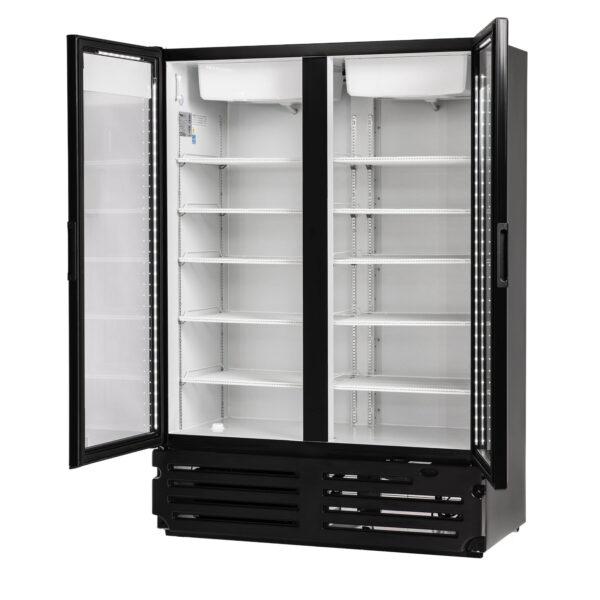 Glass-door display cooler and merchandiser foam insulation