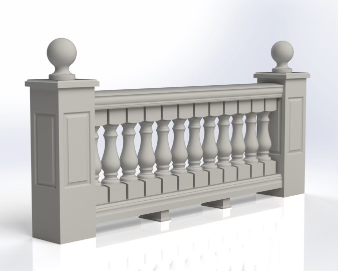 Polyurethane balustrade and baluster profile
