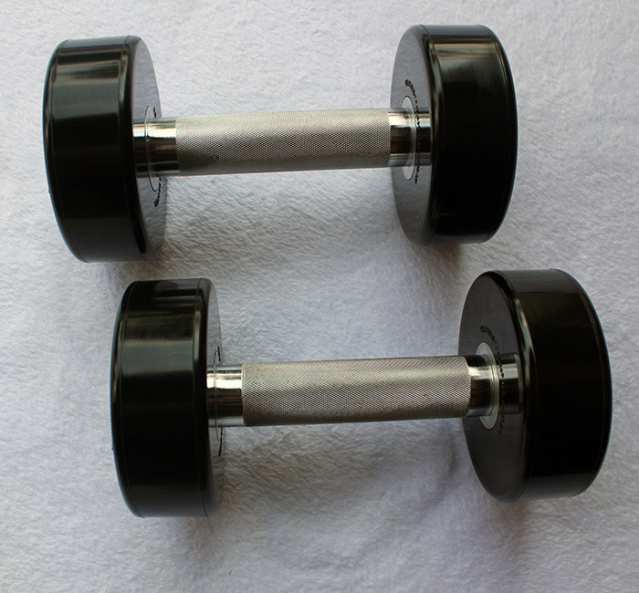 Commercial PU-coated round dumbbells
