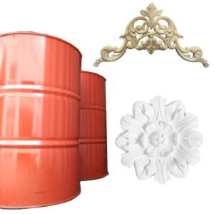 SPC-10141 imitation wood carved ornaments and medallion
